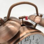 Round Cooper Metal Twin Bell Alarm Clock