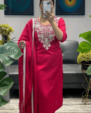 Kurta Pant & Dupatta Set