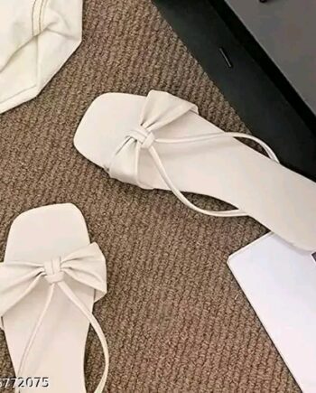 White Fashionate Women Flats