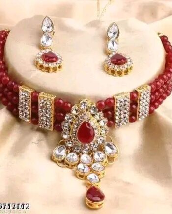 Shimmering Charming Women Necklaces & Chains (Red)