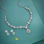 Rose Gold Plated Necklace set with Peach color Kundan pink and silver Diamond set combo|nackless set